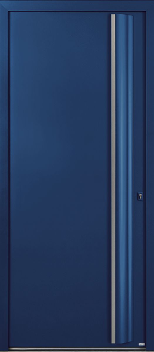 Escale face extérieure, couleur bleu 5025 mat